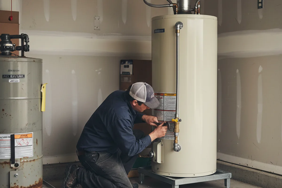 Water heater and shutoff valve replacement in Almont